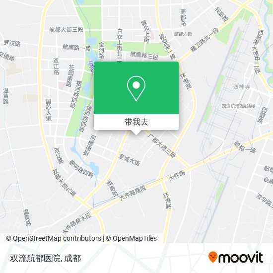 双流航都医院地图