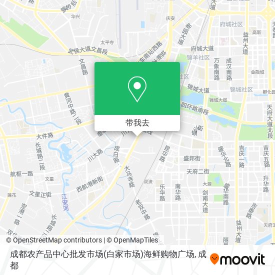 成都农产品中心批发市场(白家市场)海鲜购物广场地图