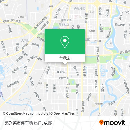 盛兴菜市停车场-出口地图