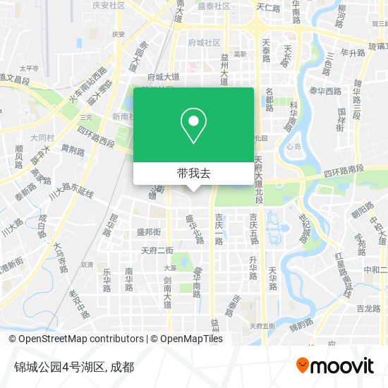 锦城公园4号湖区地图