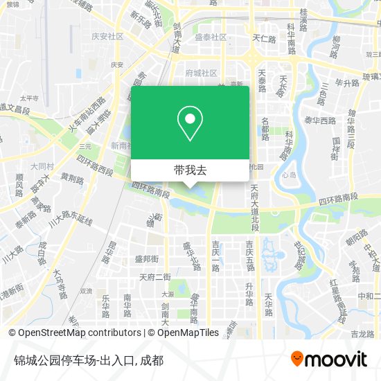 锦城公园停车场-出入口地图