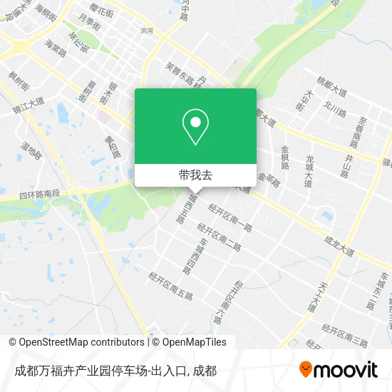 成都万福卉产业园停车场-出入口地图