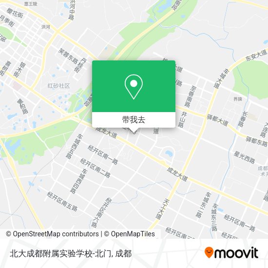 北大成都附属实验学校-北门地图