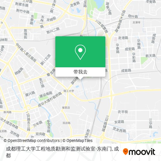 成都理工大学工程地质勘测和监测试验室-东南门地图
