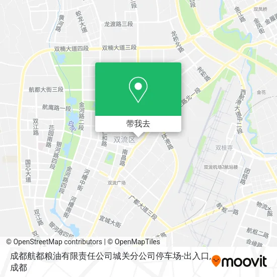 成都航都粮油有限责任公司城关分公司停车场-出入口地图
