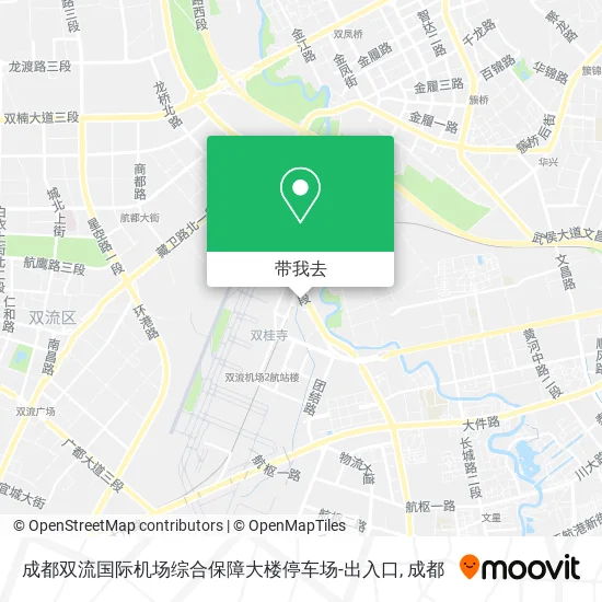 成都双流国际机场综合保障大楼停车场-出入口地图