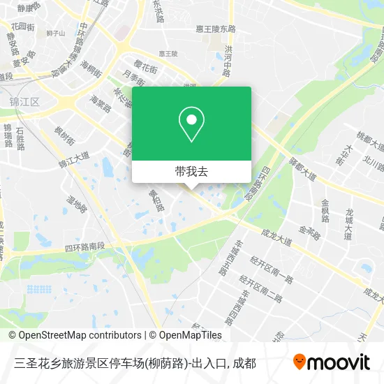 三圣花乡旅游景区停车场(柳荫路)-出入口地图
