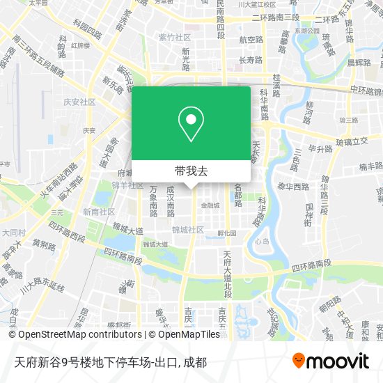 天府新谷9号楼地下停车场-出口地图