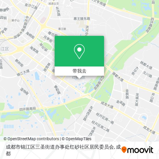 成都市锦江区三圣街道办事处红砂社区居民委员会地图