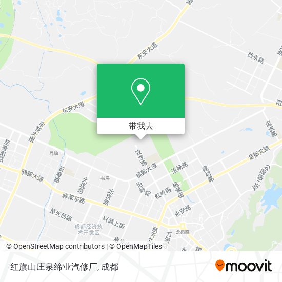红旗山庄泉缔业汽修厂地图