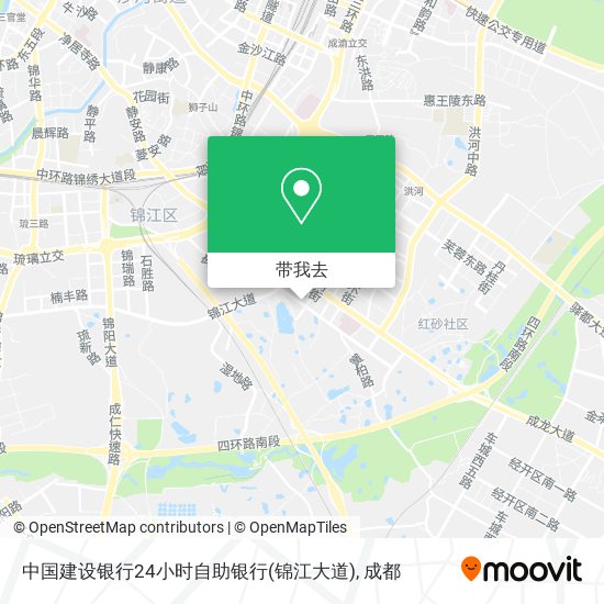 中国建设银行24小时自助银行(锦江大道)地图