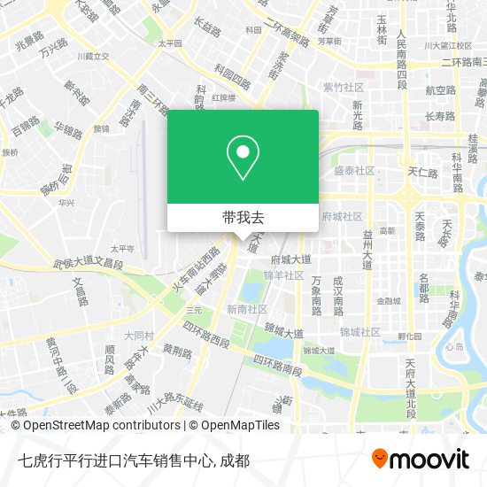 七虎行平行进口汽车销售中心地图