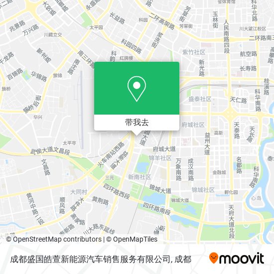成都盛国皓萱新能源汽车销售服务有限公司地图