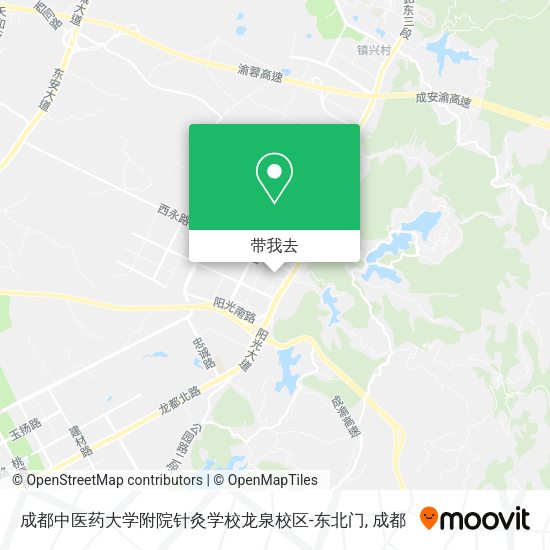 成都中医药大学附院针灸学校龙泉校区-东北门地图