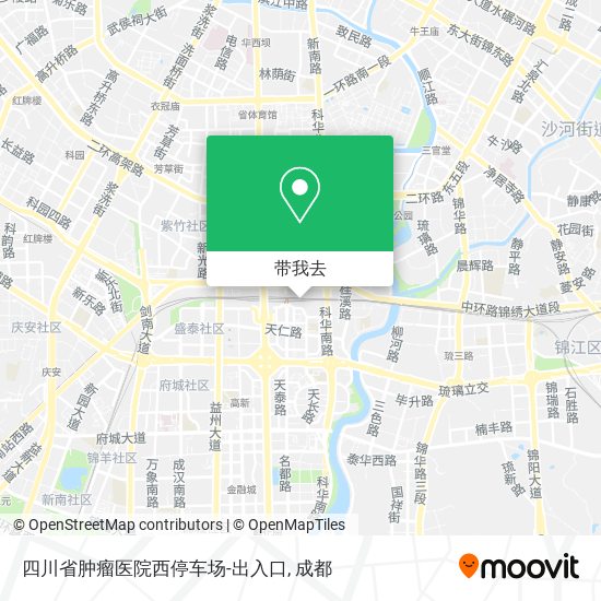 四川省肿瘤医院西停车场-出入口地图