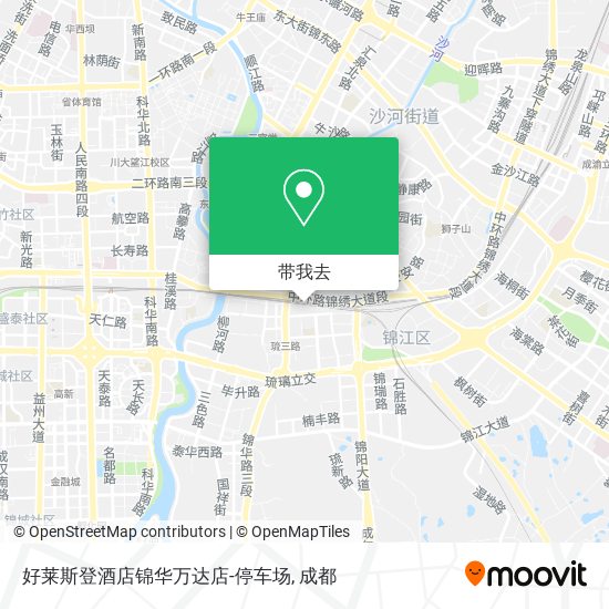 好莱斯登酒店锦华万达店-停车场地图