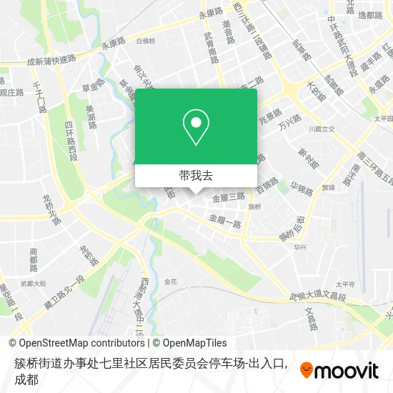 簇桥街道办事处七里社区居民委员会停车场-出入口地图
