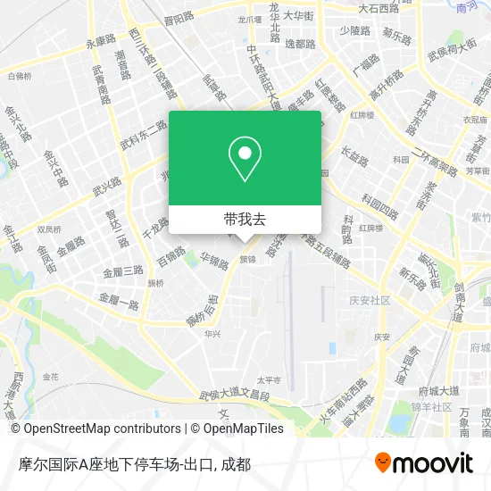 摩尔国际A座地下停车场-出口地图