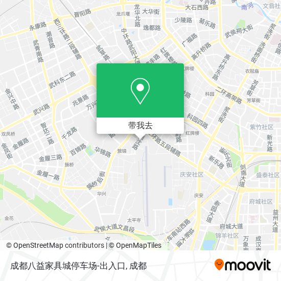 成都八益家具城停车场-出入口地图