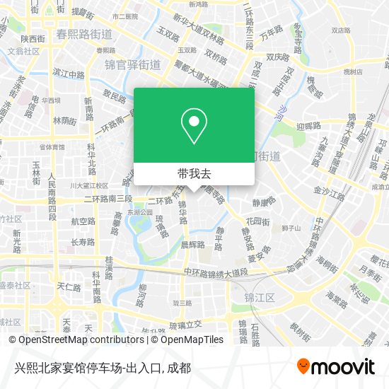 兴熙北家宴馆停车场-出入口地图