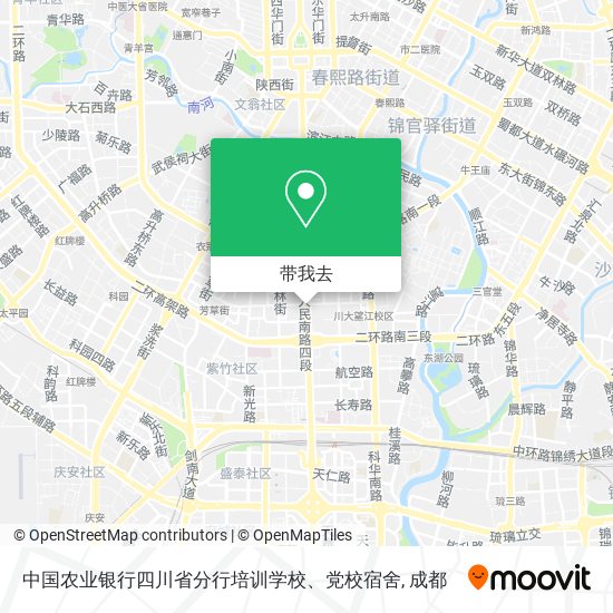 中国农业银行四川省分行培训学校、党校宿舍地图