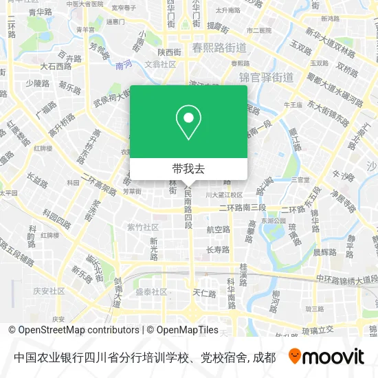 中国农业银行四川省分行培训学校、党校宿舍地图