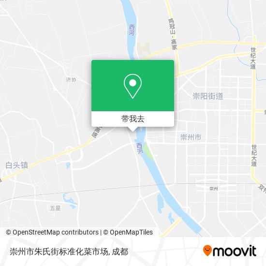 崇州市朱氏街标准化菜市场地图