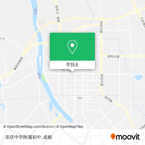 崇庆中学附属初中地图
