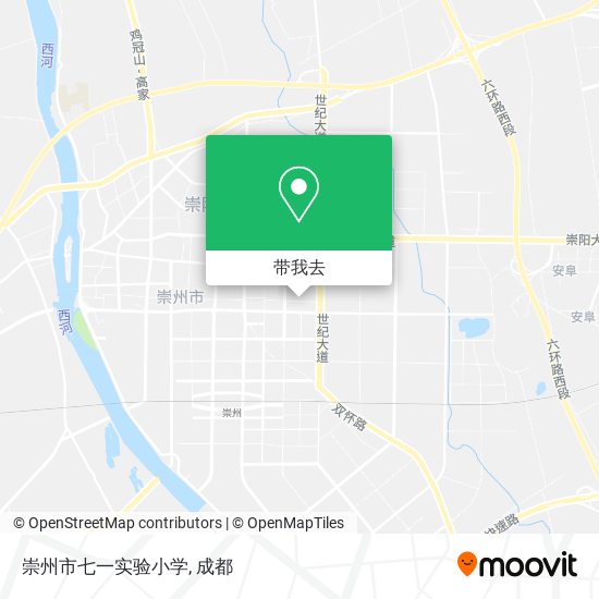 崇州市七一实验小学地图