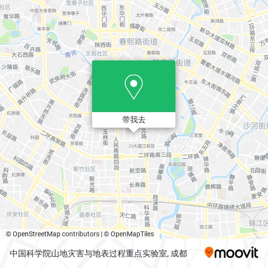中国科学院山地灾害与地表过程重点实验室地图