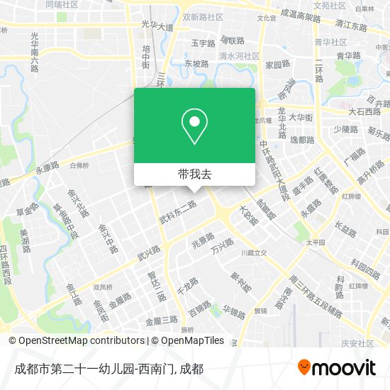 成都市第二十一幼儿园-西南门地图