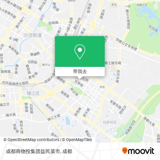 成都商物投集团益民菜市地图