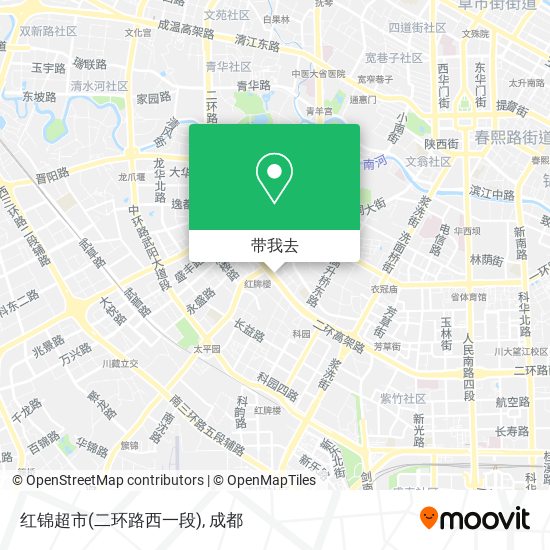 红锦超市(二环路西一段)地图