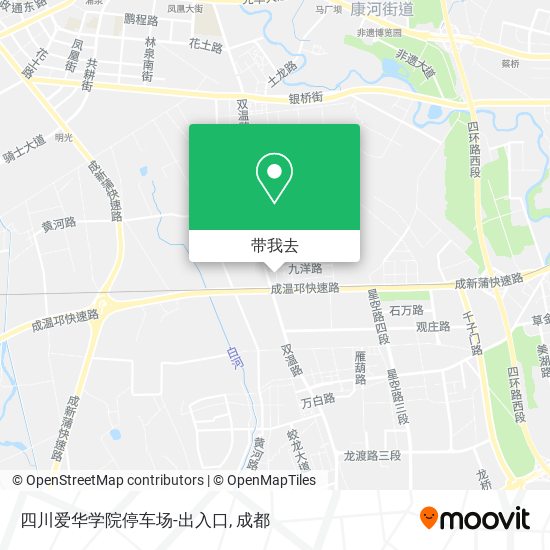 四川爱华学院停车场-出入口地图