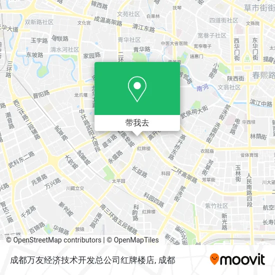 成都万友经济技术开发总公司红牌楼店地图