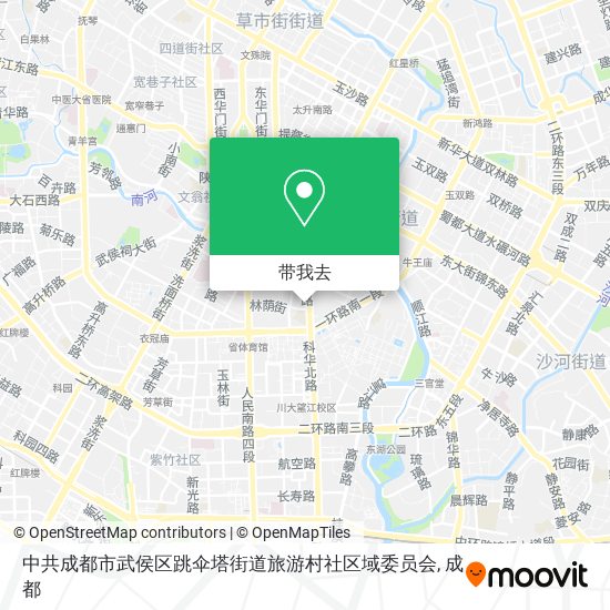 中共成都市武侯区跳伞塔街道旅游村社区域委员会地图