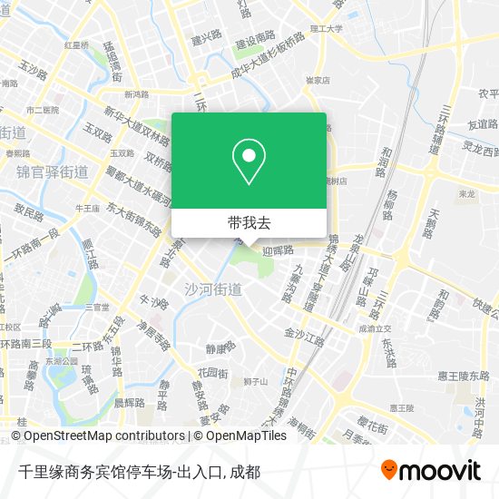 千里缘商务宾馆停车场-出入口地图