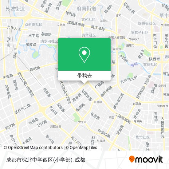 成都市棕北中学西区(小学部)地图