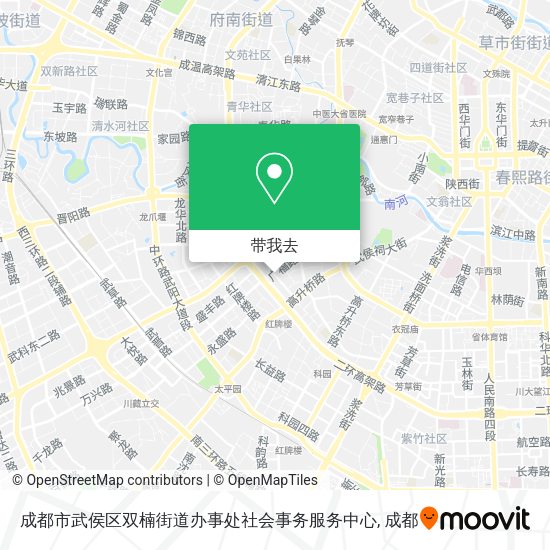 成都市武侯区双楠街道办事处社会事务服务中心地图