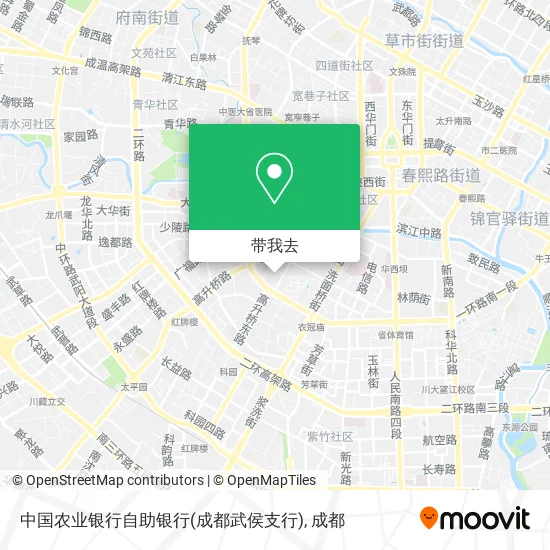 中国农业银行自助银行(成都武侯支行)地图