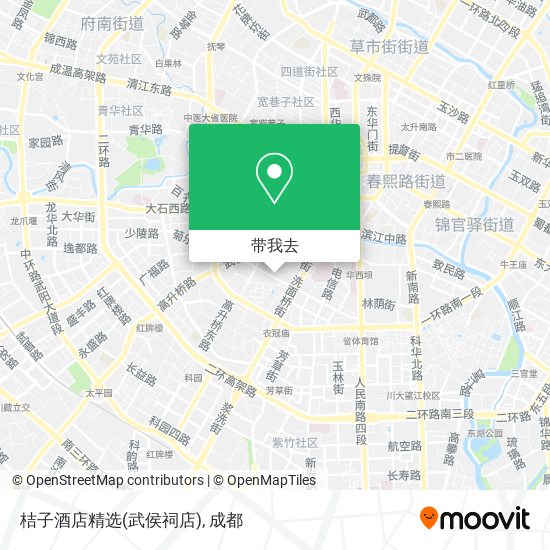 桔子酒店精选(武侯祠店)地图