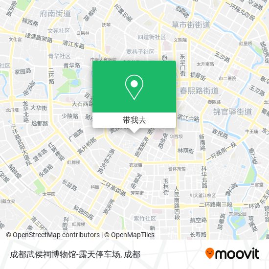 成都武侯祠博物馆-露天停车场地图