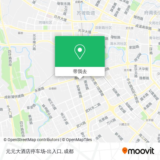 元元大酒店停车场-出入口地图