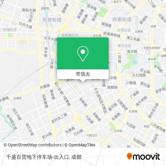 千盛百货地下停车场-出入口地图