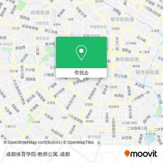 成都体育学院-教师公寓地图