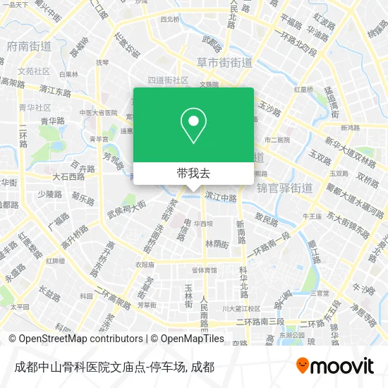 成都中山骨科医院文庙点-停车场地图