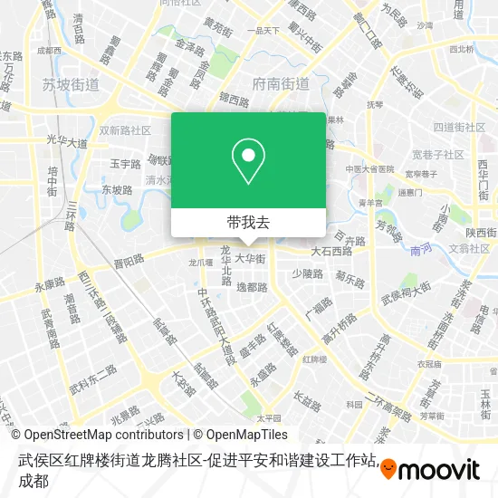 武侯区红牌楼街道龙腾社区-促进平安和谐建设工作站地图