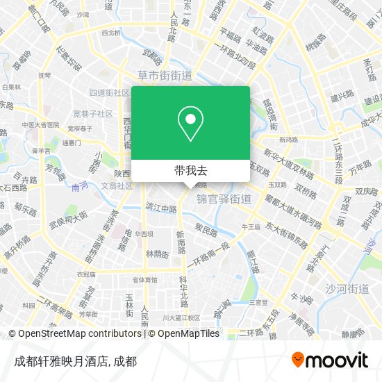 成都轩雅映月酒店地图