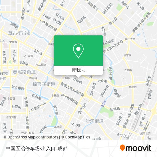 中国五冶停车场-出入口地图