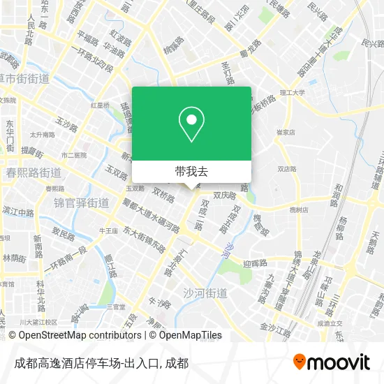 成都高逸酒店停车场-出入口地图